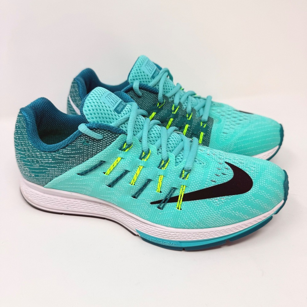 Nike Air Zoom Elite 8 Womens Size 8.5 Running Shoes Teal Volt 748589-301